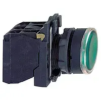 Schneider Electric XB5AW33B5 Illuminated Push Button 22mm Green 1NO+1NC Spring Return