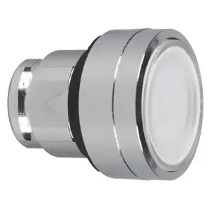 Schneider Electric ZB4BH013 Illuminated Push Button Head, White, Non-Self-Resetting