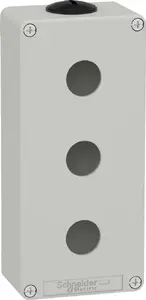 Schneider Electric Harmony XAP Empty Control Station, 3 Cut-outs, Grey