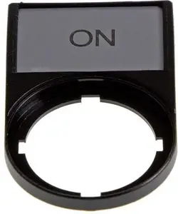 Eaton M22S-ST-GB6 Rectangular Legend Plate, 50 x 30mm, Black, 22mm Mounting