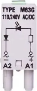 Relpol M63G Signaling Module, Green LED, 110-230 V AC/DC