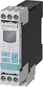 Siemens 3UG4616-1CR20 Phase Monitoring Relay, Over/Under Voltage, Phase Sequence and Asymmetry Control, 160-690V AC, 2P, 0.1-20s, LCD
