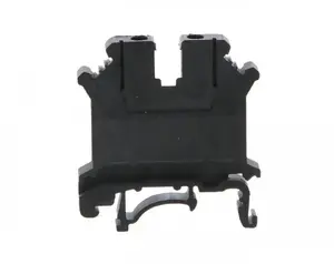 Ergom ZJU2-4/BK Single-Pole DIN Rail Terminal Block, Black