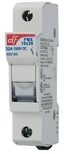 MOREK PMX 1P Fuse Disconnector for 10x38 Fuses, 1000V DC, 32A, for PV Installations