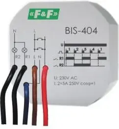 F&F BIS-404 Sequential Impulse Relay 5A 230V AC 2Z