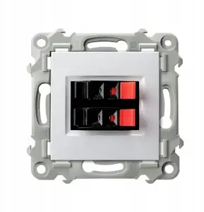 Ospel SZAFIR GG-2Z/m/00 Double Speaker Socket, White