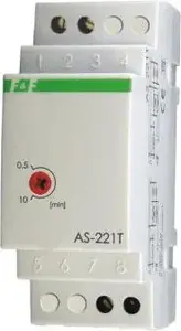F&F AS-221T kāpņu telpas taimeris 10A 230V AC ar apgaismojuma izslēgšanās brīdinājuma funkciju