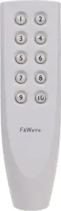 F&F FW-RC10G 10 pogu radio tālvadības pults, 3V CR2032 baterija, pelēka