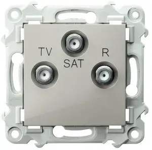 Проходная розетка RTV-SAT Ospel SZAFIR GPA-ZSP/m/83, кашемировый бежевый