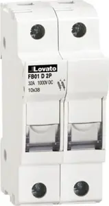 Lovato Electric FB01D2P DC Photovoltaic Fuse Holder 2-Pole 32A 1000V for 10x38mm Fuses