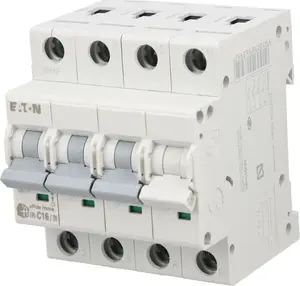 Автоматический выключатель Eaton xPole Home HN-C16/3N 3P+N 16А 6кА характеристика C