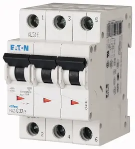 Автоматический выключатель Eaton FAZ-D25/3, 3-полюсный, 25А, тип D