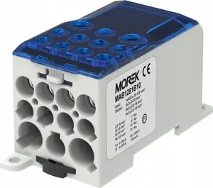 MOREK OJL280A Distribution Block, 1000V, Blue, 1x35-120mm² Input, 11 Outputs