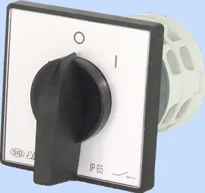 Elektromet E16-12 Cam Switch 0-1 3P 16A IP65 with Front Plate