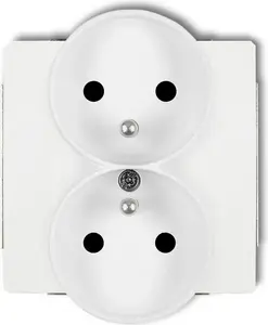 Karlik Deco Double Socket, Matte White