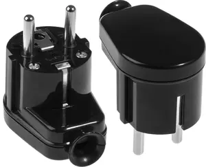Opal WT-16U Angled Rewirable Plug 2P+E Black