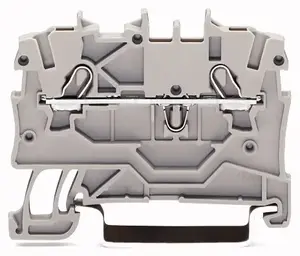Wago 2000-1201 2-vadu caurejošā spailes bloks, 1.0 mm², pelēks