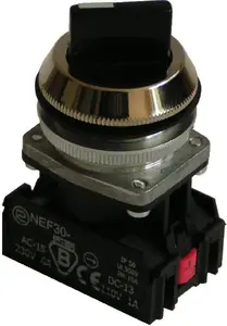 Promet W0-NEF30-TPA XY S 2-Position Selector Switch, 30mm Rotary Knob, 1NO 1NC, Non-Maintained