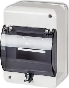 Karlik OB-5K 5-Module Fuse Enclosure with Flap, White