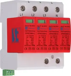 Устройство защиты от перенапряжений Spamel SPMO30B+C/4P тип 1+2, 4-полюсное