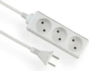 Сетевой удлинитель Elgotech Economic, 3 розетки, 1.5 м, белый