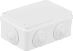 Герметичная распределительная коробка для накладного монтажа Pawbol S-BOX 206B, 120x80x50 мм, 6 кабельных вводов, IP55, белая