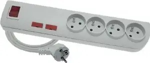 Сетевой фильтр Elgotech PSF2, 4 розетки, кабель 5 м, белый