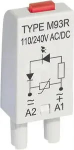 Relpol M93G Signaling Module, Green LED and Varistor, 110-230V AC/DC