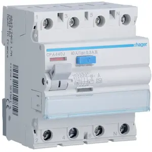 Устройство защитного отключения Hager CPA440J 4P 40A 0.3A тип A-S