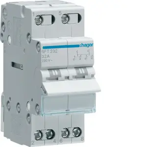 Модульный переключатель Hager SFT232 32A 2P Photo 1