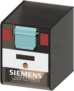 Siemens LZX:PT270524 Plug-in Relay, 2 Change-Over Contacts, 24V AC