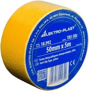 Самоклеящаяся противоскользящая лента ELEKTROPLAST TAS-5z, 5 см x 5 м, желтая
