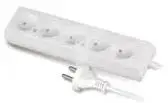 Сетевой удлинитель Plastrol PS-560, 5 розеток, 10А, 1.5м, белый
