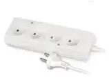 Сетевой удлинитель Plastrol PS-460, 4 розетки, 10А, 5м, белый