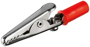 Goobay Alligator Clip with Screw, 51 mm, 50 V DC, Red