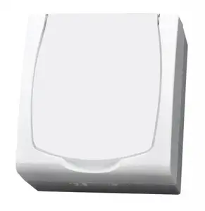 Ospel GNH-1NZ/00/w vienkārša hermētiska kontaktligzda, 16A, IP44, balta