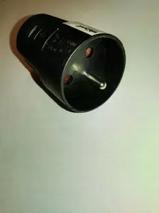 Düwi Portable Socket, PVC, Earthed, Black