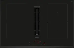 Индукционная варочная панель Siemens iQ500 ED851HQ26M 80 см со встроенной вытяжкой, 4 зоны, черная