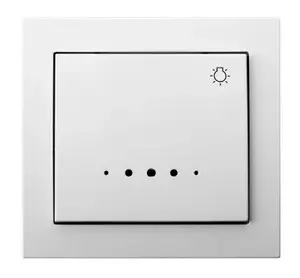 Ospel ŁP-5WS/00 Single Pole Light Switch with Illumination, White, 10A 250V