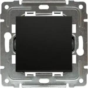 KOS Dante Single Light Switch, Black