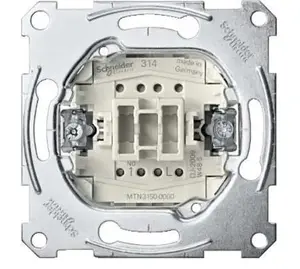 Однополюсный кнопочный выключатель Schneider Electric Merten MTN3150-0000, механизм 10А IP20