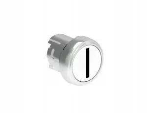 LOVATO Electric LPSB1118 Metal Flush Pushbutton 22mm Momentary with I Symbol White