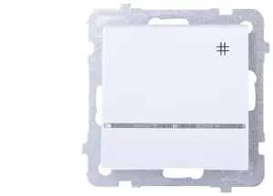 Ospel SONATA Intermediate Switch with Blue Backlight, Matte White