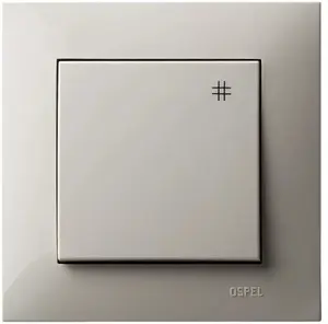 Ospel Szafir ŁP-6ZS/m/83 Bell Push Button with White Illumination, Cashmere Beige
