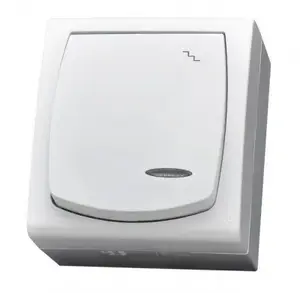 Ospel ŁNH-3NS/00 Hermetic Staircase Switch, 16A 250V, IP44, White