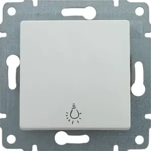 KOS Vena Single Push Button with Light Indicator White