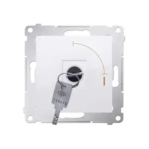 Kontakt-Simon DW1K.01/11 Key-Operated Electrical Switch, 5A 250V, White