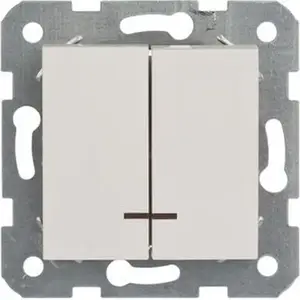 VIKO Karre Double Rocker Switch with Illumination White
