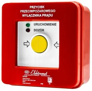 Elektromet PPWP-4s A Fire Emergency Power Cut-off Switch, Surface Mounted, 4 Circuits, 12A, NC-NO Contacts, Red/Green LED Indicators