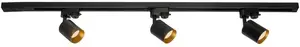 Eko-Light ETERNAL 1-Phase Track Lighting Kit with 3xGU10 Spotlights, 1m Rail, Black